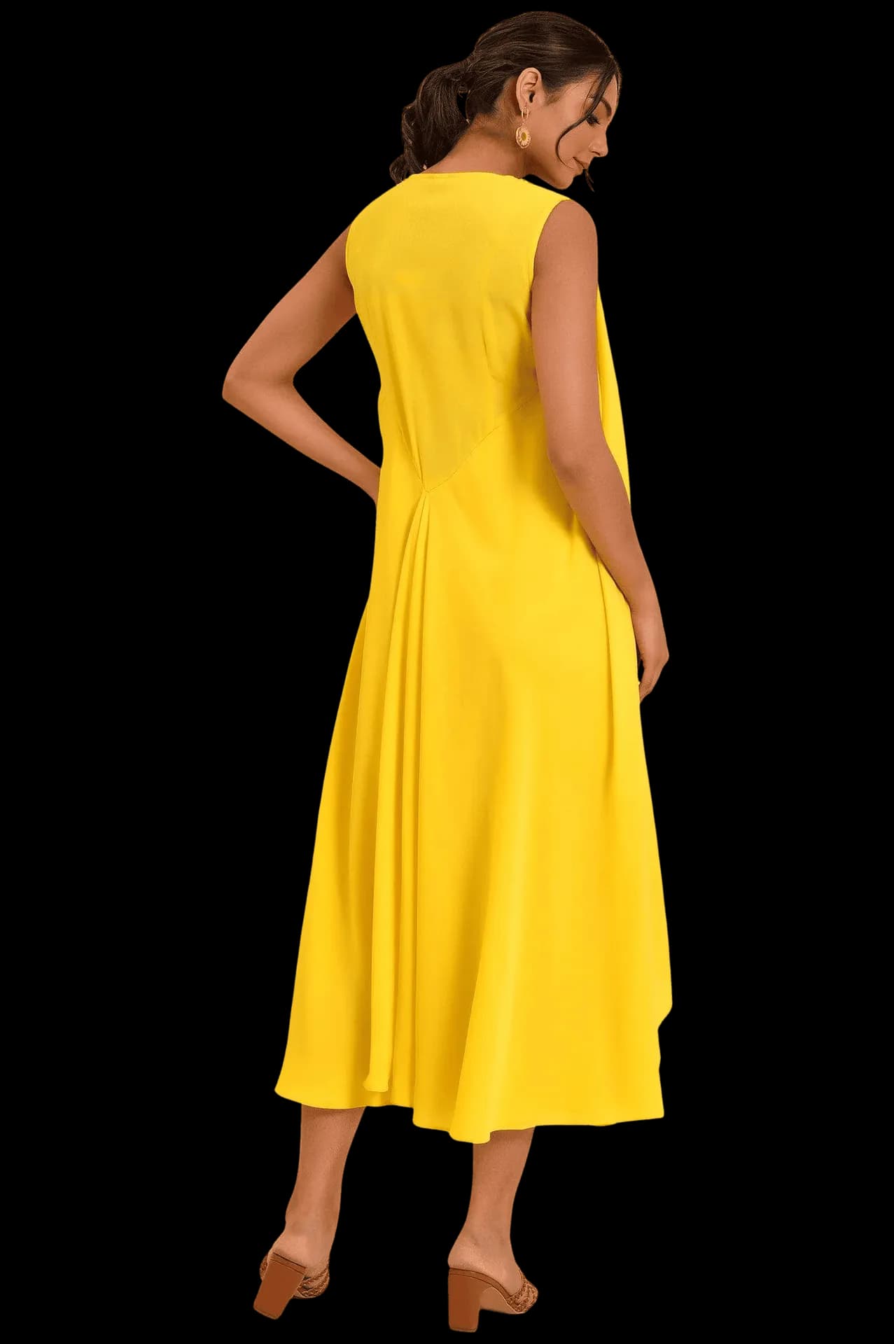 Yellow sleevless Frock