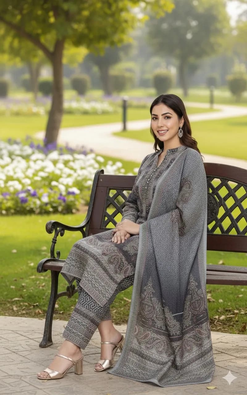 3PC Women Suit BabyGray - 4