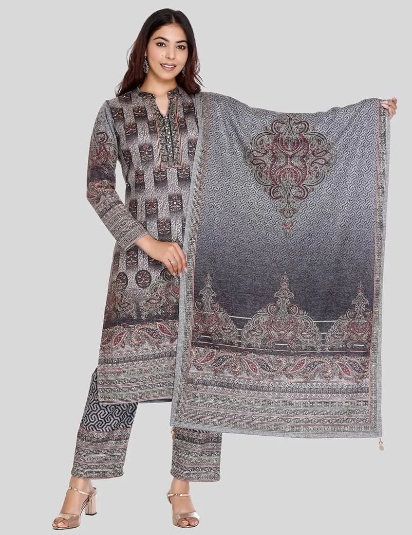 3PC Women Suit BabyGray
